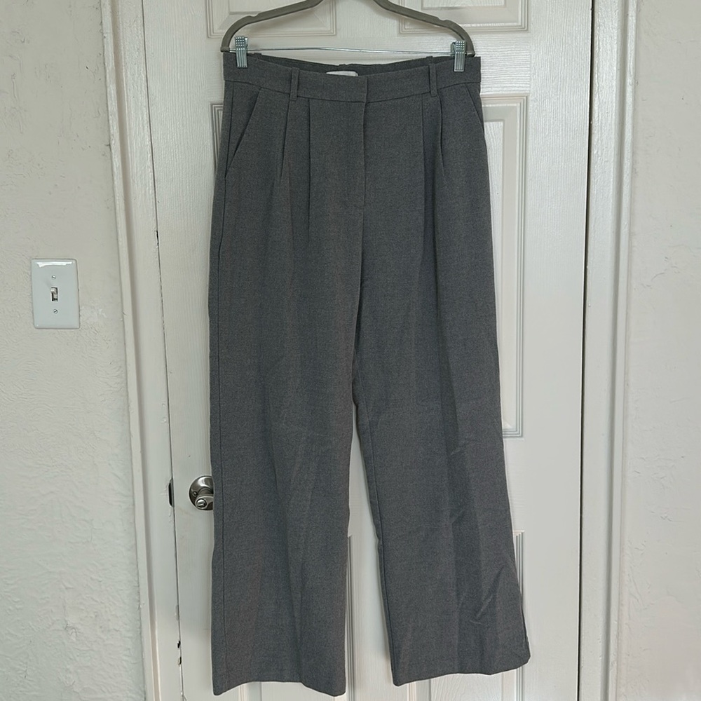 Abercrombie Wide Leg Grey Trousers